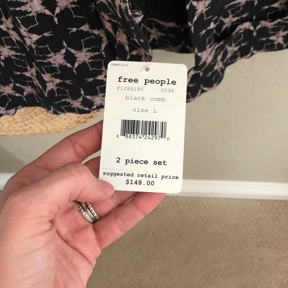 Brand New Free People Two piece Set Size Large